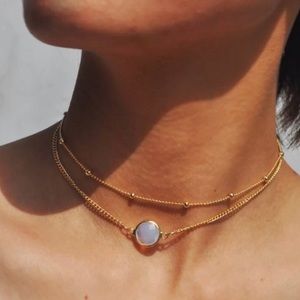 🌼 NEW Faux Opal Double Strand Boho Necklace